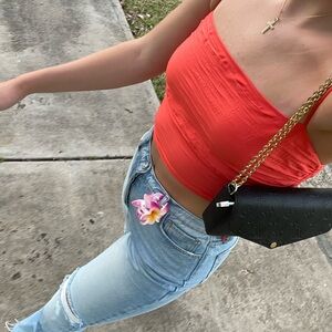 Urban Outfitters Orange/Red Tube Top